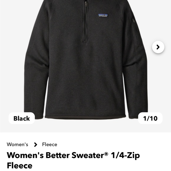 Women’s black quarter zip Patagonia - Picture 2 of 2